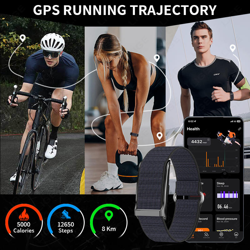 LIGE Smart Watch Heart Rate Bl - Fall Detection Watch ulasan dan harga