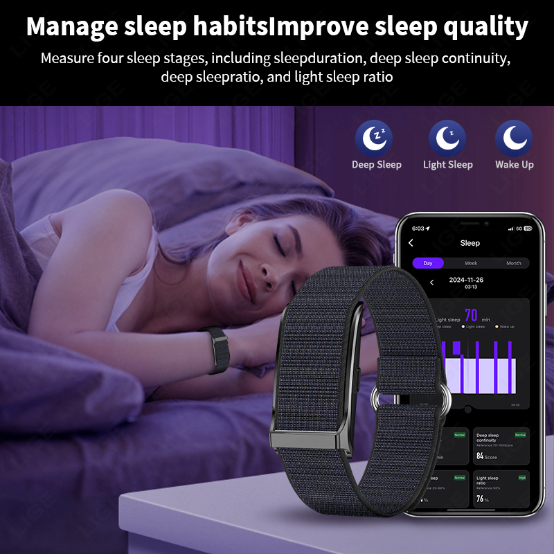 LIGE Smart Watch Heart Rate Bl - Fall Detection Watch ulasan dan harga