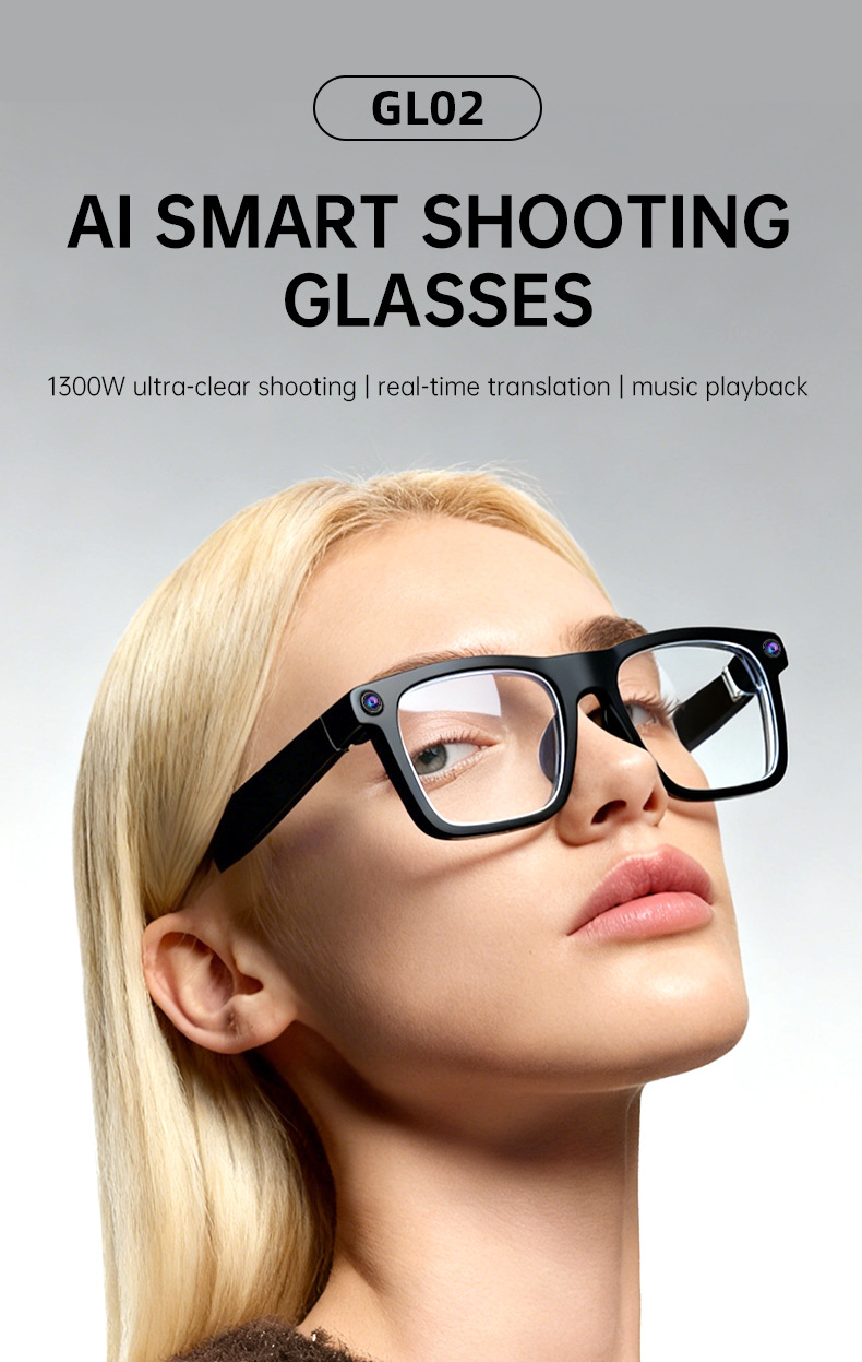 GL02 AI Smart Glasses — 13MP c - Smart Glasses Lens ulasan dan harga