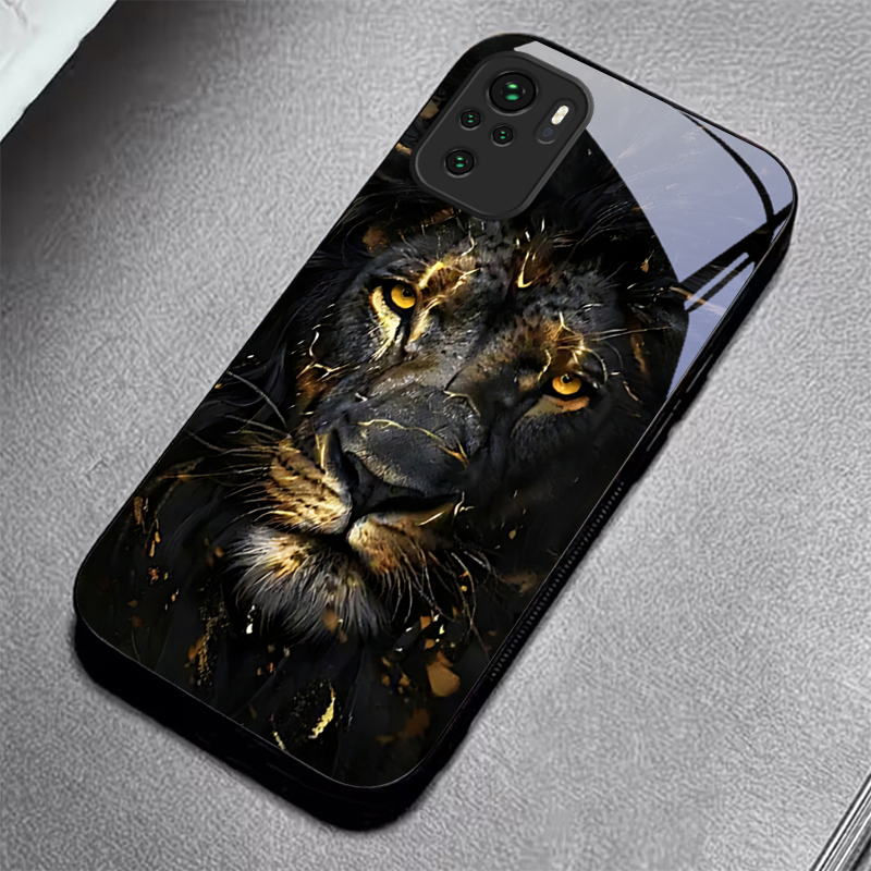 Lion With Golden Black Glass P - Xiaomi Redmi Note 14 ulasan dan harga