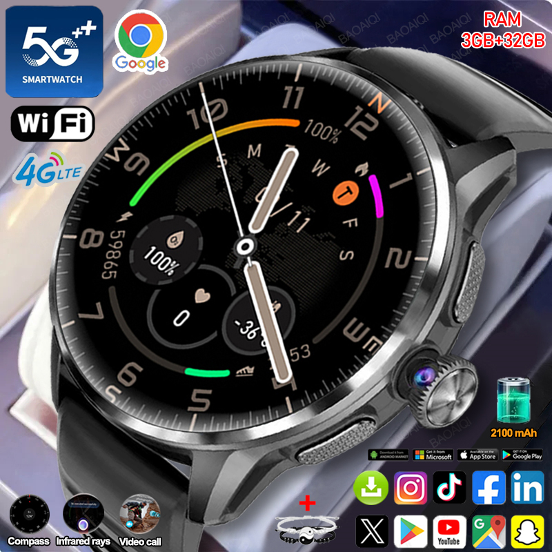 5G/4G Full Network Smart Watch - Fall Detection Watch ulasan dan harga