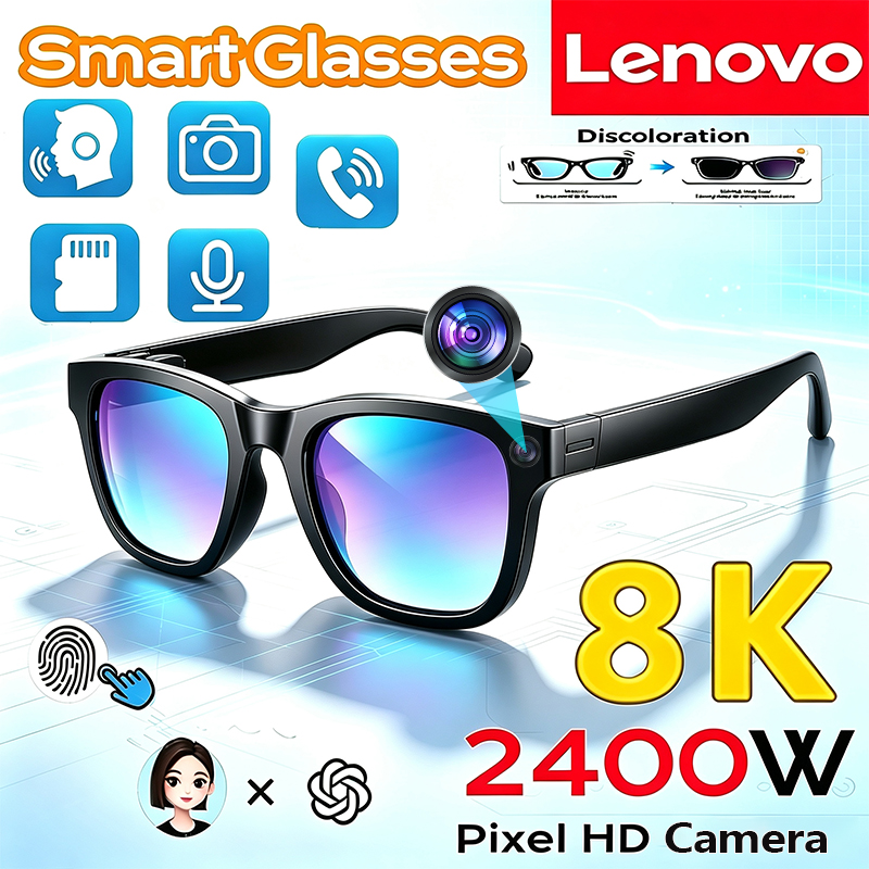 Lenovo 2400MP HD Smart AI Glas - Smart Glasses Lens ulasan dan harga