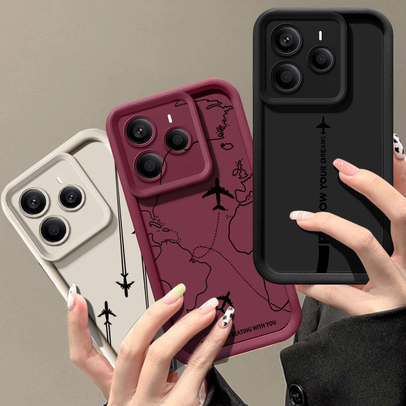 Airplane Route Pattern TPU Pho - Xiaomi Redmi Note 14 ulasan dan harga