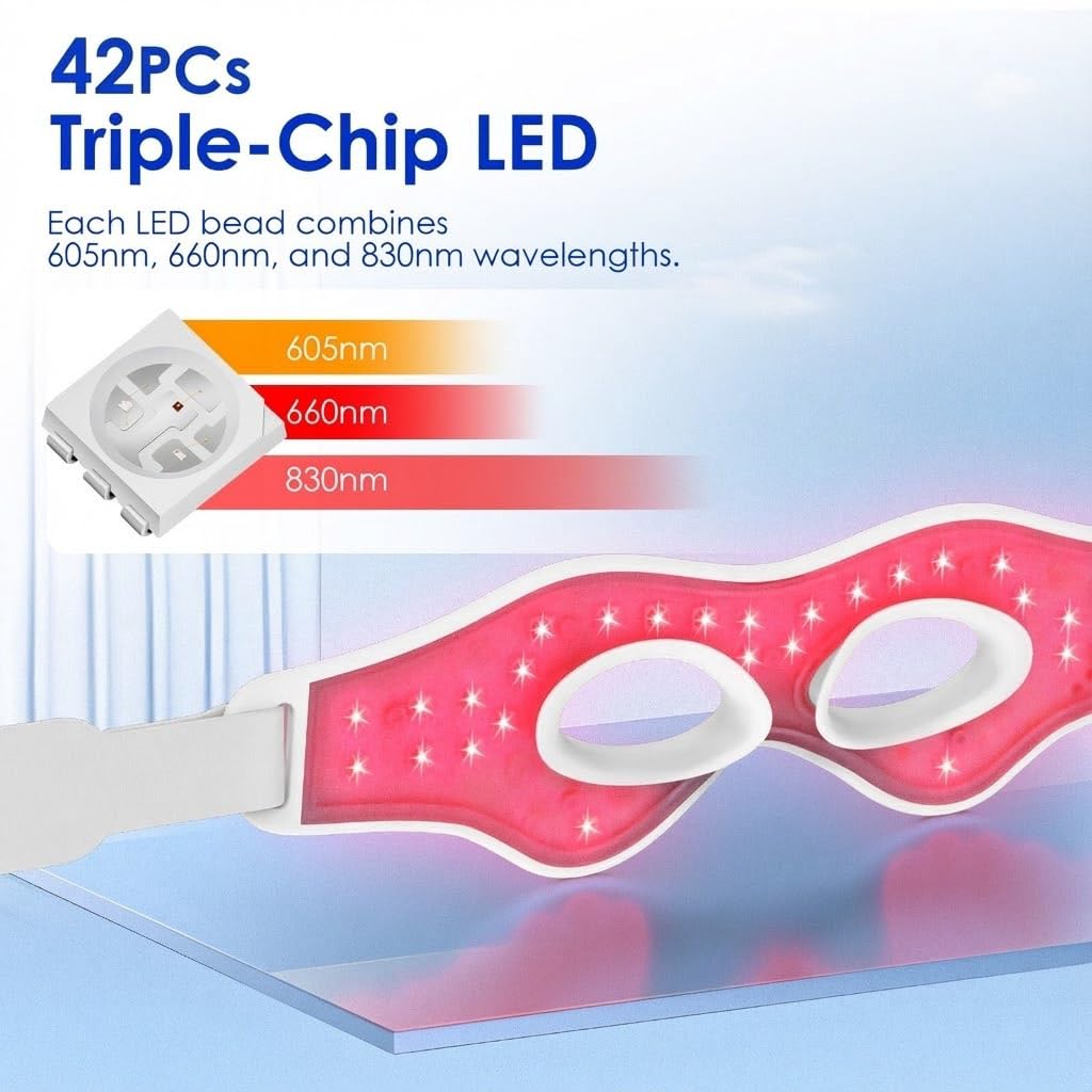 3D Red Light EMS Eye Massager  - Light Therapy Glasses ulasan dan harga