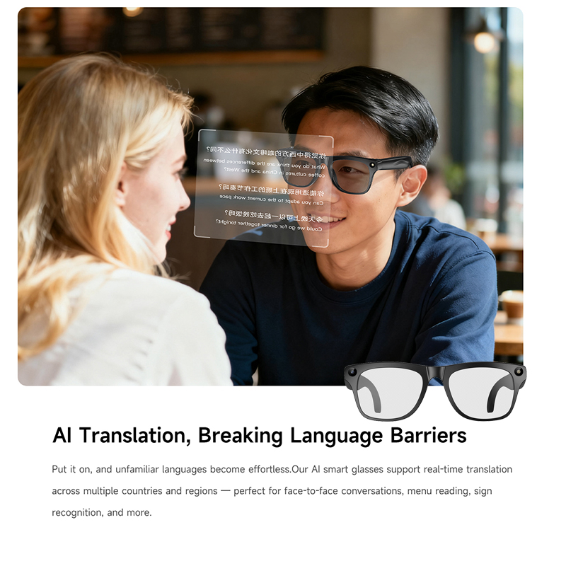 4K UHD Smart Translation Glass - Smart Glasses Lens ulasan dan harga