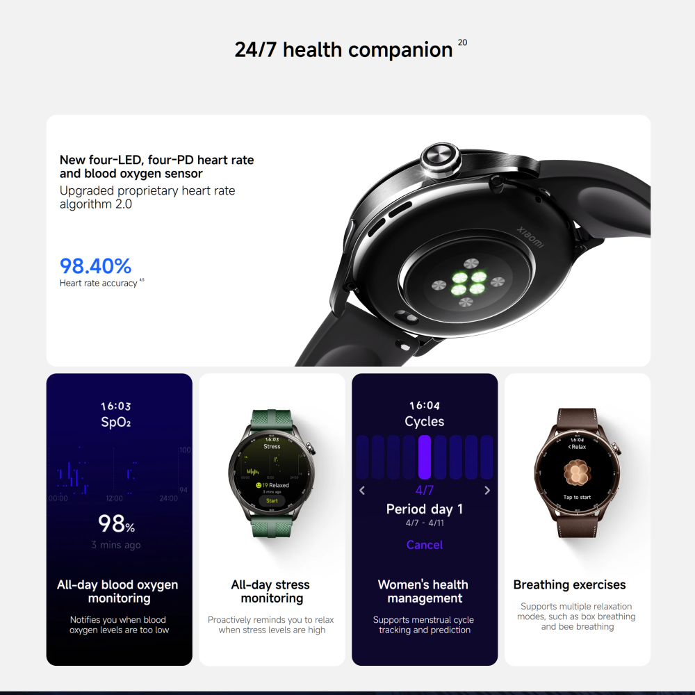 Global Version Xiaomi Watch S5 - Fall Detection Watch ulasan dan harga